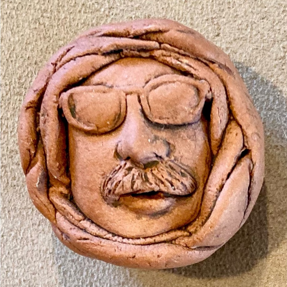 Noon Whistle Pottery Clay Art Face Sculpture
